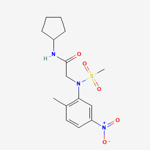 N~1~-cyclopentyl-N~2~-(2-methyl-5-nitrophenyl)-N~2~-(methylsulfonyl)glycinamide