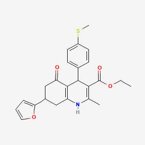 ethyl 7-(2-furyl)-2-methyl-4-[4-(methylthio)phenyl]-5-oxo-1,4,5,6,7,8-hexahydro-3-quinolinecarboxylate