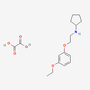 molecular formula C17H25NO6 B4094149 N-[2-(3-ethoxyphenoxy)ethyl]cyclopentanamine oxalate 