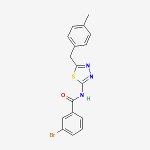 molecular formula C17H14BrN3OS B4094152 3-bromo-N-[5-[(4-methylphenyl)methyl]-1,3,4-thiadiazol-2-yl]benzamide 