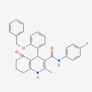 4-[2-(benzyloxy)phenyl]-N-(4-fluorophenyl)-2-methyl-5-oxo-1,4,5,6,7,8-hexahydro-3-quinolinecarboxamide