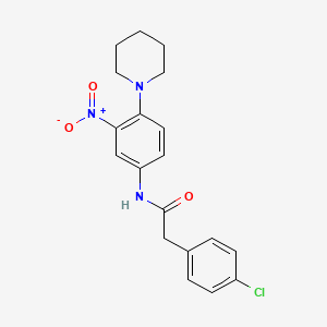 2-(4-chlorophenyl)-N-(3-nitro-4-piperidin-1-ylphenyl)acetamide