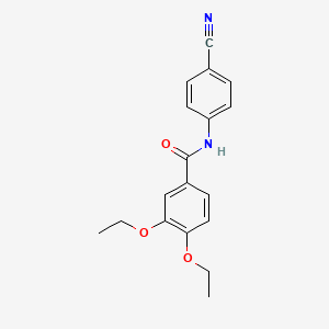 molecular formula C18H18N2O3 B4094216 N-(4-cyanophenyl)-3,4-diethoxybenzamide 