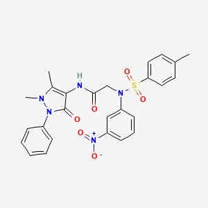 N~1~-(1,5-dimethyl-3-oxo-2-phenyl-2,3-dihydro-1H-pyrazol-4-yl)-N~2~-[(4-methylphenyl)sulfonyl]-N~2~-(3-nitrophenyl)glycinamide