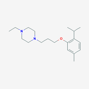 molecular formula C19H32N2O B4094243 1-Ethyl-4-[3-(5-methyl-2-propan-2-ylphenoxy)propyl]piperazine 