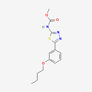 methyl N-[5-(3-butoxyphenyl)-1,3,4-thiadiazol-2-yl]carbamate