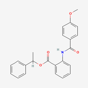 1-phenylethyl 2-[(4-methoxybenzoyl)amino]benzoate