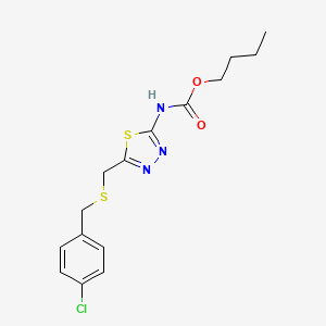 butyl N-[5-[(4-chlorophenyl)methylsulfanylmethyl]-1,3,4-thiadiazol-2-yl]carbamate