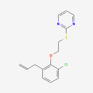 molecular formula C15H15ClN2OS B4094273 2-{[2-(2-allyl-6-chlorophenoxy)ethyl]thio}pyrimidine 