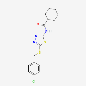 N-{5-[(4-chlorobenzyl)thio]-1,3,4-thiadiazol-2-yl}cyclohexanecarboxamide