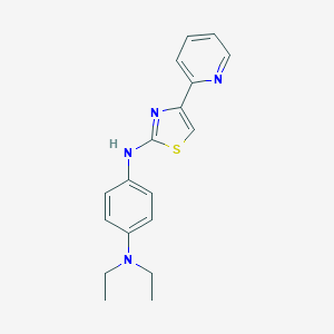 molecular formula C18H20N4S B409430 N,N-Diethyl-N'-(4-pyridin-2-yl-thiazol-2-yl)-benzene-1,4-diamine 