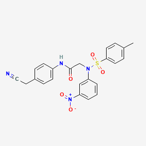 N~1~-[4-(cyanomethyl)phenyl]-N~2~-[(4-methylphenyl)sulfonyl]-N~2~-(3-nitrophenyl)glycinamide