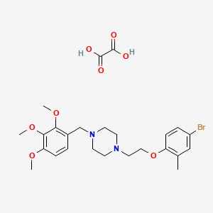 1-[2-(4-Bromo-2-methylphenoxy)ethyl]-4-[(2,3,4-trimethoxyphenyl)methyl]piperazine;oxalic acid