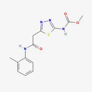 methyl (5-{2-[(2-methylphenyl)amino]-2-oxoethyl}-1,3,4-thiadiazol-2-yl)carbamate