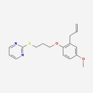 molecular formula C17H20N2O2S B4094353 2-{[3-(2-allyl-4-methoxyphenoxy)propyl]thio}pyrimidine 