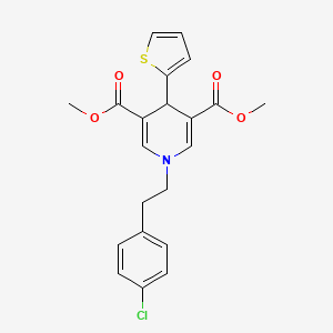 dimethyl 1-[2-(4-chlorophenyl)ethyl]-4-(2-thienyl)-1,4-dihydro-3,5-pyridinedicarboxylate