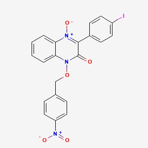 3-(4-iodophenyl)-1-[(4-nitrobenzyl)oxy]-2(1H)-quinoxalinone 4-oxide