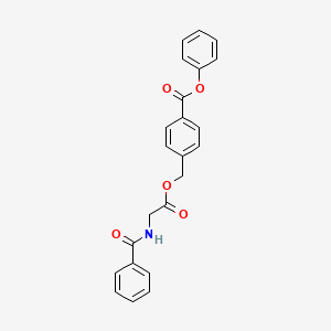 phenyl 4-{[(N-benzoylglycyl)oxy]methyl}benzoate