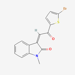 3-[2-(5-bromo-2-thienyl)-2-oxoethylidene]-1-methyl-1,3-dihydro-2H-indol-2-one