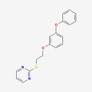 molecular formula C18H16N2O2S B4094396 2-[2-(3-Phenoxyphenoxy)ethylsulfanyl]pyrimidine 