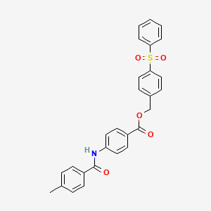 4-(phenylsulfonyl)benzyl 4-[(4-methylbenzoyl)amino]benzoate