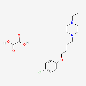 molecular formula C18H27ClN2O5 B4094424 1-[4-(4-Chlorophenoxy)butyl]-4-ethylpiperazine;oxalic acid 