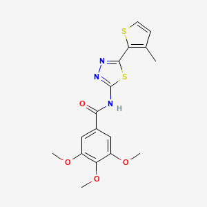 3,4,5-trimethoxy-N-[5-(3-methyl-2-thienyl)-1,3,4-thiadiazol-2-yl]benzamide