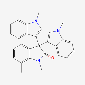 molecular formula C28H25N3O B4094451 1,1',1'',7'-tetramethyl-1H,1''H-3,3':3',3''-terindol-2'(1'H)-one 