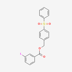 molecular formula C20H15IO4S B4094464 4-(phenylsulfonyl)benzyl 3-iodobenzoate 