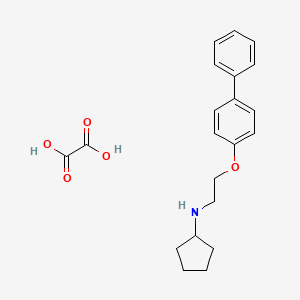 molecular formula C21H25NO5 B4094470 oxalic acid;N-[2-(4-phenylphenoxy)ethyl]cyclopentanamine 