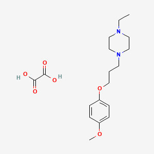 1-Ethyl-4-[3-(4-methoxyphenoxy)propyl]piperazine;oxalic acid