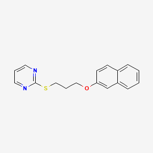 molecular formula C17H16N2OS B4094480 2-{[3-(2-naphthyloxy)propyl]thio}pyrimidine 