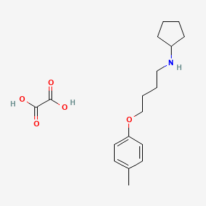 N-[4-(4-methylphenoxy)butyl]cyclopentanamine;oxalic acid