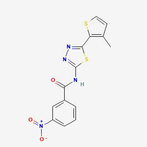 N-[5-(3-methylthiophen-2-yl)-1,3,4-thiadiazol-2-yl]-3-nitrobenzamide