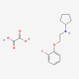 N-[2-(2-fluorophenoxy)ethyl]cyclopentanamine;oxalic acid