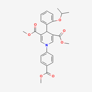 dimethyl 4-(2-isopropoxyphenyl)-1-[4-(methoxycarbonyl)phenyl]-1,4-dihydro-3,5-pyridinedicarboxylate