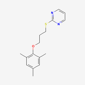 molecular formula C16H20N2OS B4094545 2-[3-(2,4,6-Trimethylphenoxy)propylsulfanyl]pyrimidine 