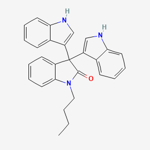 molecular formula C28H25N3O B4094550 1-butyl-3,3-bis(1H-indol-3-yl)indol-2-one 