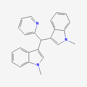 molecular formula C24H21N3 B4094556 3,3'-(2-pyridinylmethylene)bis(1-methyl-1H-indole) 