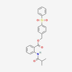 molecular formula C24H23NO5S B4094563 4-(phenylsulfonyl)benzyl 2-(isobutyrylamino)benzoate 