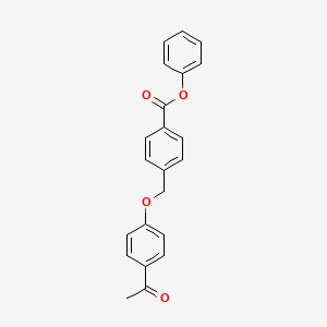 molecular formula C22H18O4 B4094574 phenyl 4-[(4-acetylphenoxy)methyl]benzoate 