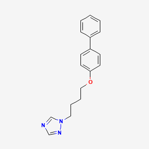 molecular formula C18H19N3O B4094575 1-[4-(4-Phenylphenoxy)butyl]-1,2,4-triazole 