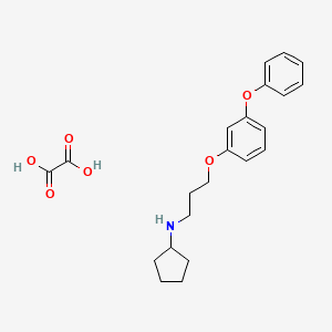 oxalic acid;N-[3-(3-phenoxyphenoxy)propyl]cyclopentanamine