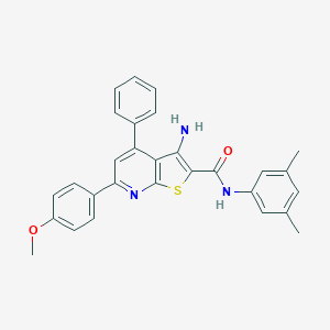 molecular formula C29H25N3O2S B409462 3-amino-N-(3,5-dimethylphenyl)-6-(4-methoxyphenyl)-4-phenylthieno[2,3-b]pyridine-2-carboxamide 