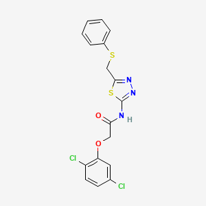 2-(2,5-dichlorophenoxy)-N-[5-(phenylsulfanylmethyl)-1,3,4-thiadiazol-2-yl]acetamide