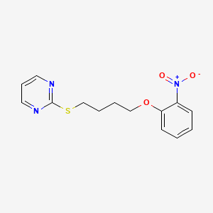 molecular formula C14H15N3O3S B4094628 2-[4-(2-Nitrophenoxy)butylsulfanyl]pyrimidine 