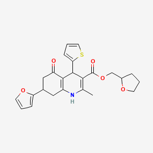 tetrahydro-2-furanylmethyl 7-(2-furyl)-2-methyl-5-oxo-4-(2-thienyl)-1,4,5,6,7,8-hexahydro-3-quinolinecarboxylate