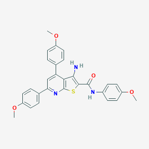 molecular formula C29H25N3O4S B409471 3-amino-N,4,6-tris(4-methoxyphenyl)thieno[2,3-b]pyridine-2-carboxamide CAS No. 332156-07-7
