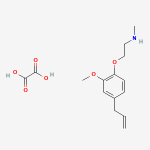 molecular formula C15H21NO6 B4094738 2-(2-methoxy-4-prop-2-enylphenoxy)-N-methylethanamine;oxalic acid 