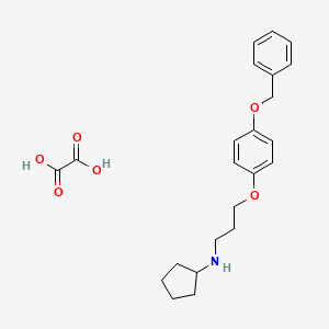 N-{3-[4-(benzyloxy)phenoxy]propyl}cyclopentanamine oxalate